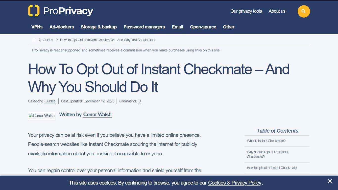 How to Opt Out of Instant Checkmate: Regain Your Privacy