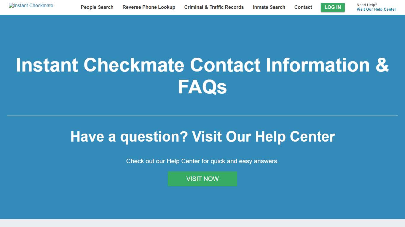 Contact Instant Checkmate Customer Service - Email & Phone